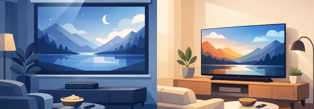 Beamer oder TV im Wohnzimmer?