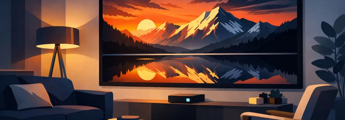 Hochkontrast Leinwand Wohnzimmer - lohnt es sich?