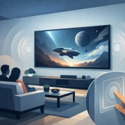 Wohnzimmerkino mit unsichtbaren Lautsprechern