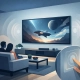 Wohnzimmerkino mit unsichtbaren Lautsprechern