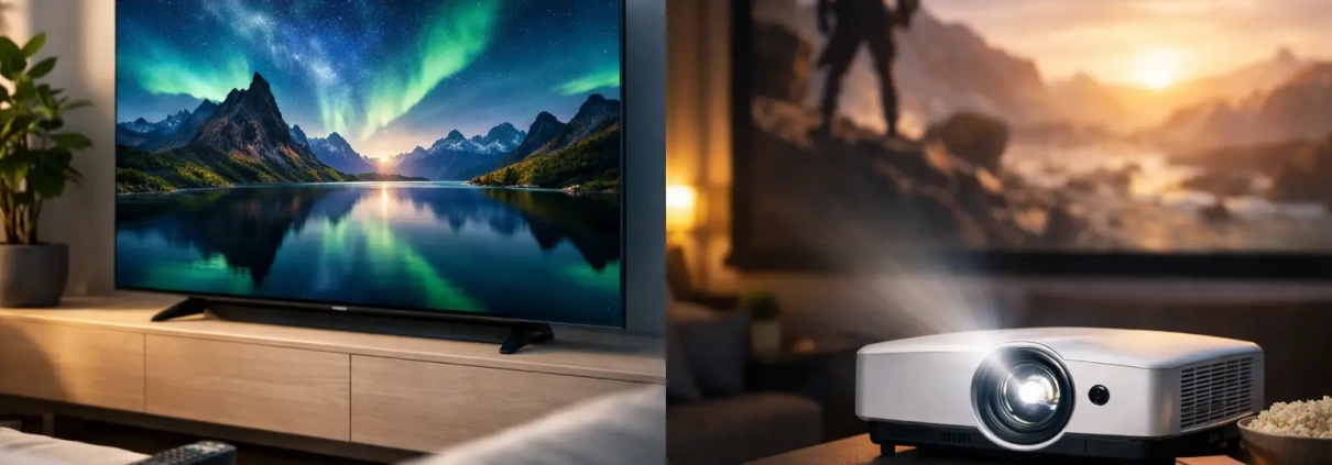 OLED Fernseher vs. Projektor: Was passt besser?